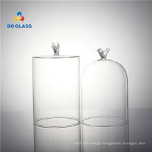 Hot Sale Dust proof glass cover Multi-Fuctionnal Clear Glass Dome Food glass cake cover for decoration